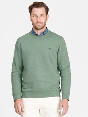 Men's IZOD Advantage Performance Crewneck Pullover Sweater in Sage Green